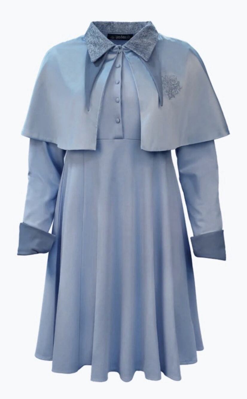 Harry Potter Goblet of Fire Beauxbatons Academy of Magic Dress Hogwarts With Hat